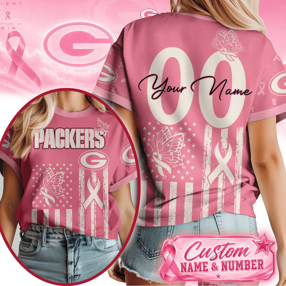 Gb.packers | Premium  Butterfly Ribbon Custom 3d Shirt Nf1