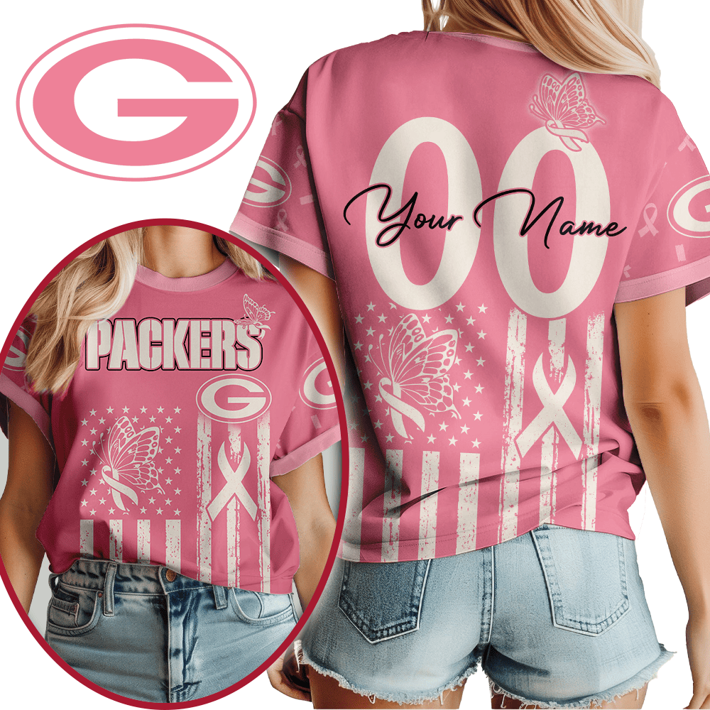 Gb.packers | Premium  Butterfly Ribbon Custom 3d Shirt Nf1