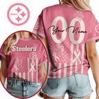 P.steelers | Premium  Butterfly Ribbon Custom 3d Shirt Nf1
