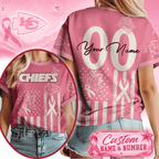 Kc.chiefs | Premium  Butterfly Ribbon Custom 3d Shirt Nf1