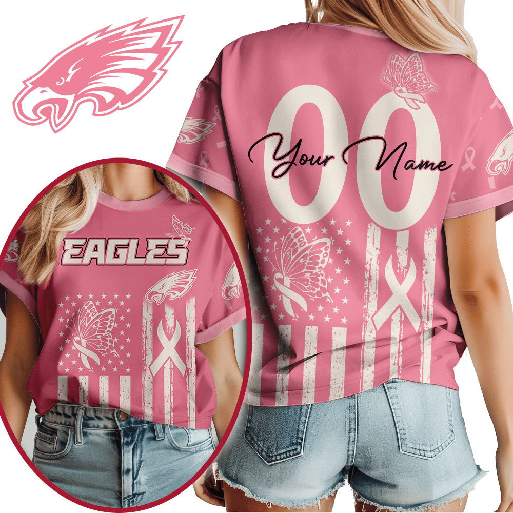 P.eagles | Premium  Butterfly Ribbon Custom 3d Shirt Nf1