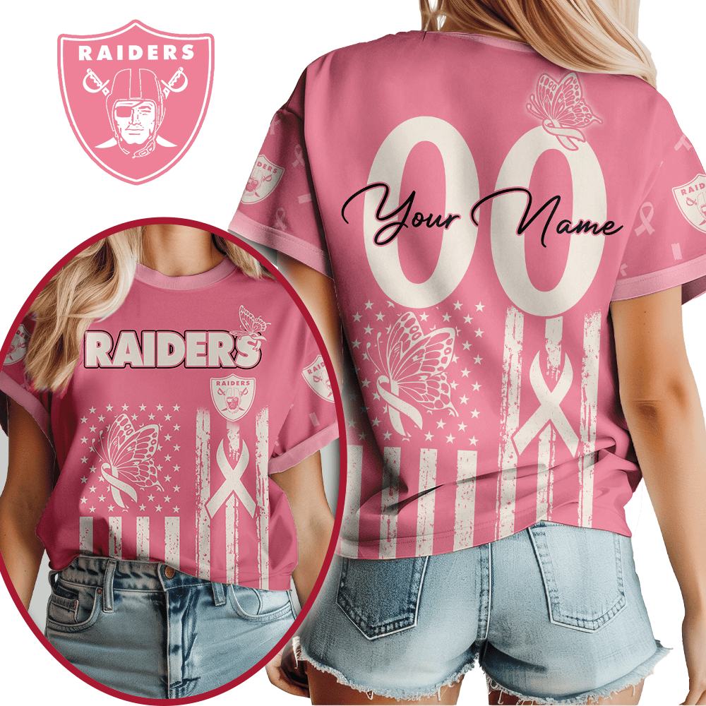 Lv.raiders | Premium  Butterfly Ribbon Custom 3d Shirt Nf1