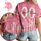 M.vikings | Premium  Butterfly Ribbon Custom 3d Shirt Nf1