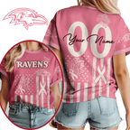 B.ravens | Premium  Butterfly Ribbon Custom 3d Shirt Nf1
