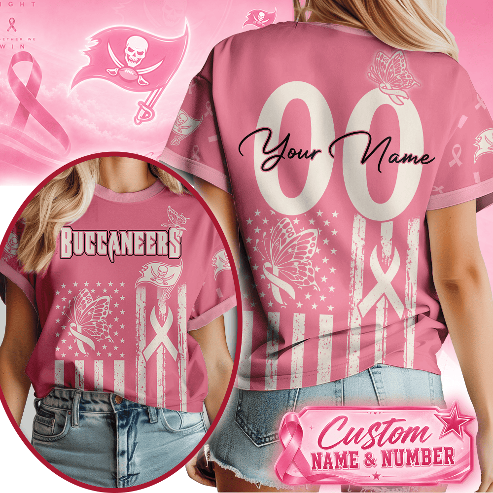 Tb.buccaneers | Premium  Butterfly Ribbon Custom 3d Shirt Nf1