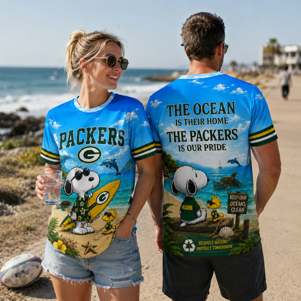 Gb.packers | Premium  Respect Nature Theme Summer Beach Shirt For Supporters Loving Sea Nf1
