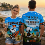 C.bengals | Premium  Respect Nature Theme Summer Beach Shirt For Supporters Loving Sea Nf1