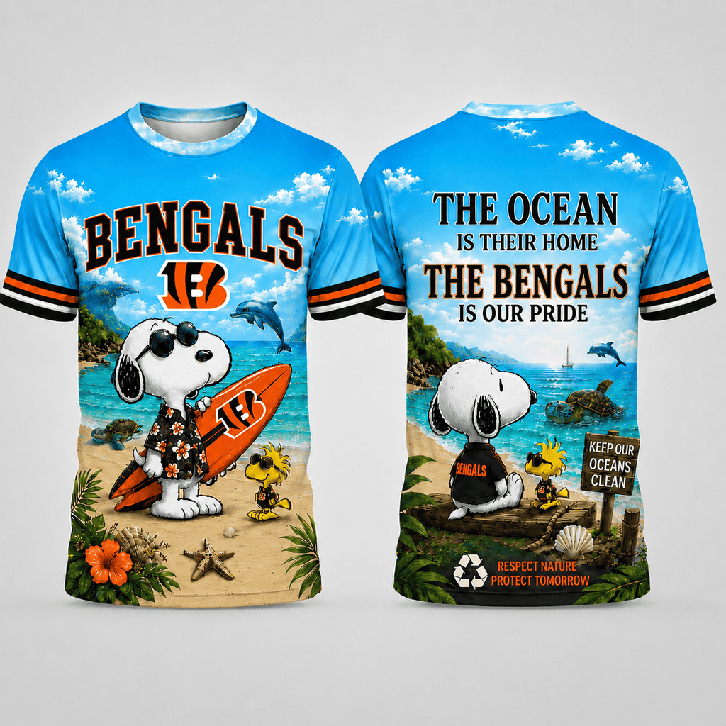 C.bengals | Premium  Respect Nature Theme Summer Beach Shirt For Supporters Loving Sea Nf1