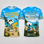 La.chargers | Premium  Respect Nature Theme Summer Beach Shirt For Supporters Loving Sea Nf1