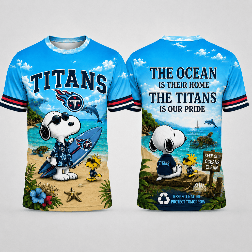 T.titans | Premium  Respect Nature Theme Summer Beach Shirt For Supporters Loving Sea Nf1