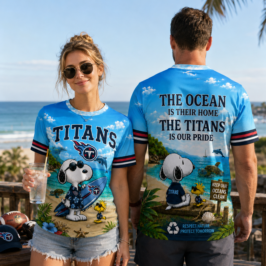 T.titans | Premium  Respect Nature Theme Summer Beach Shirt For Supporters Loving Sea Nf1