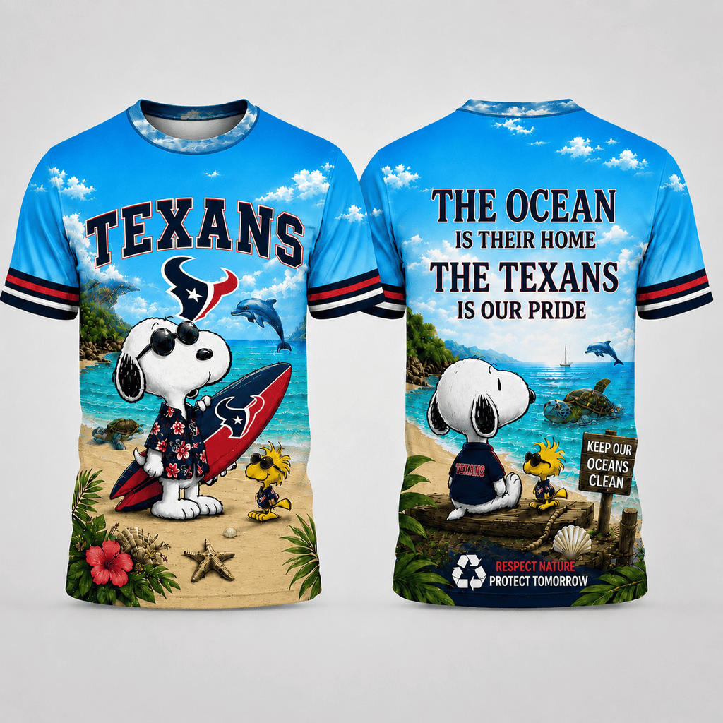 H.texans | Premium  Respect Nature Theme Summer Beach Shirt For Supporters Loving Sea Nf1
