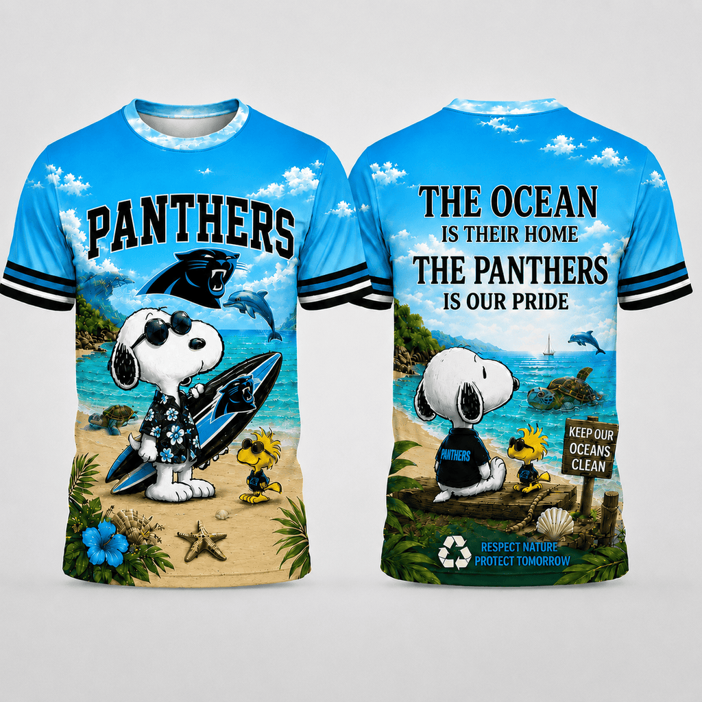 C.panthers | Premium  Respect Nature Theme Summer Beach Shirt For Supporters Loving Sea Nf1