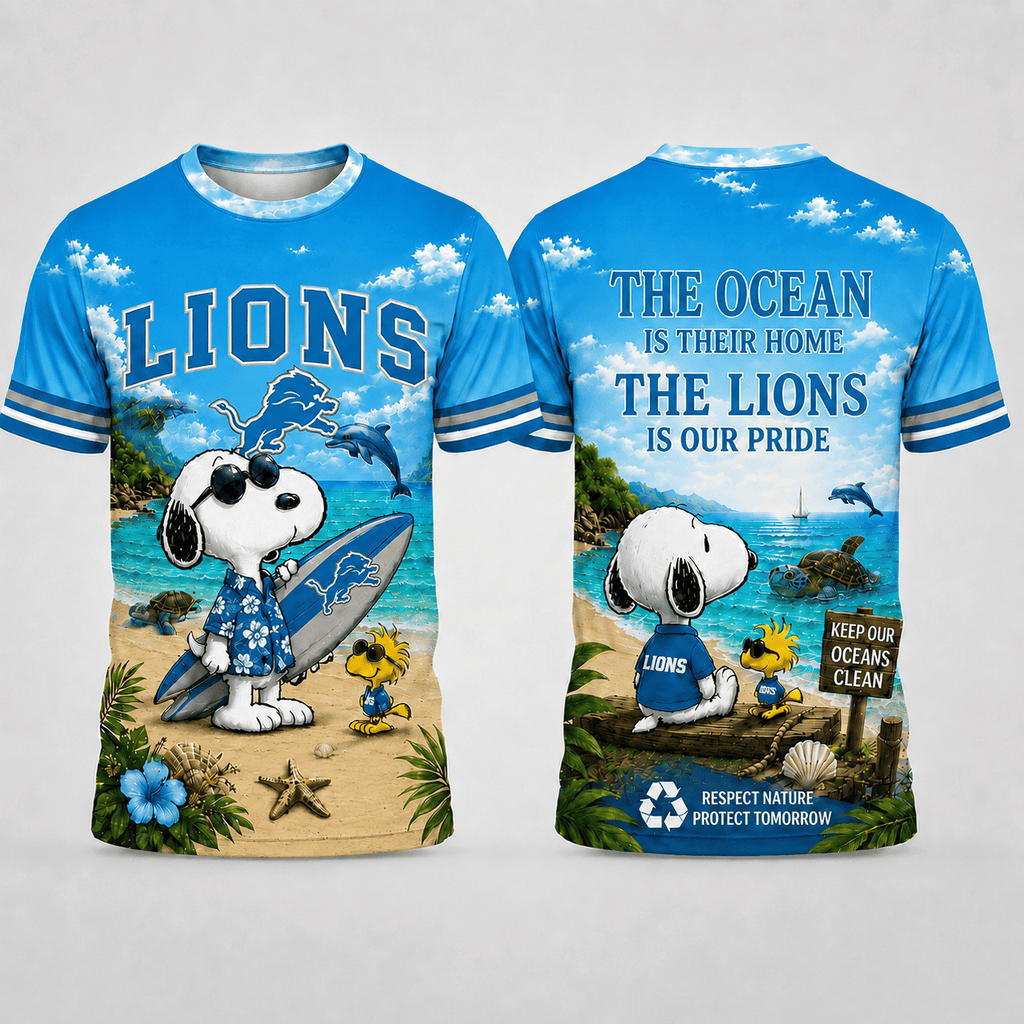 D.lions | Premium  Respect Nature Theme Summer Beach Shirt For Supporters Loving Sea Nf1