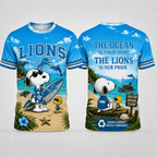 D.lions | Premium  Respect Nature Theme Summer Beach Shirt For Supporters Loving Sea Nf1