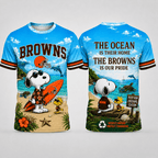 C.browns | Premium  Respect Nature Theme Summer Beach Shirt For Supporters Loving Sea Nf1