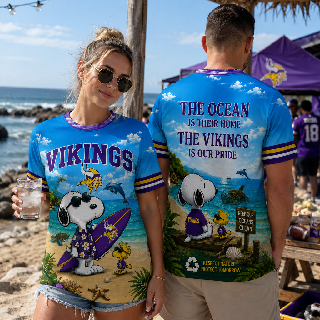 M.vikings | Premium  Respect Nature Theme Summer Beach Shirt For Supporters Loving Sea Nf1