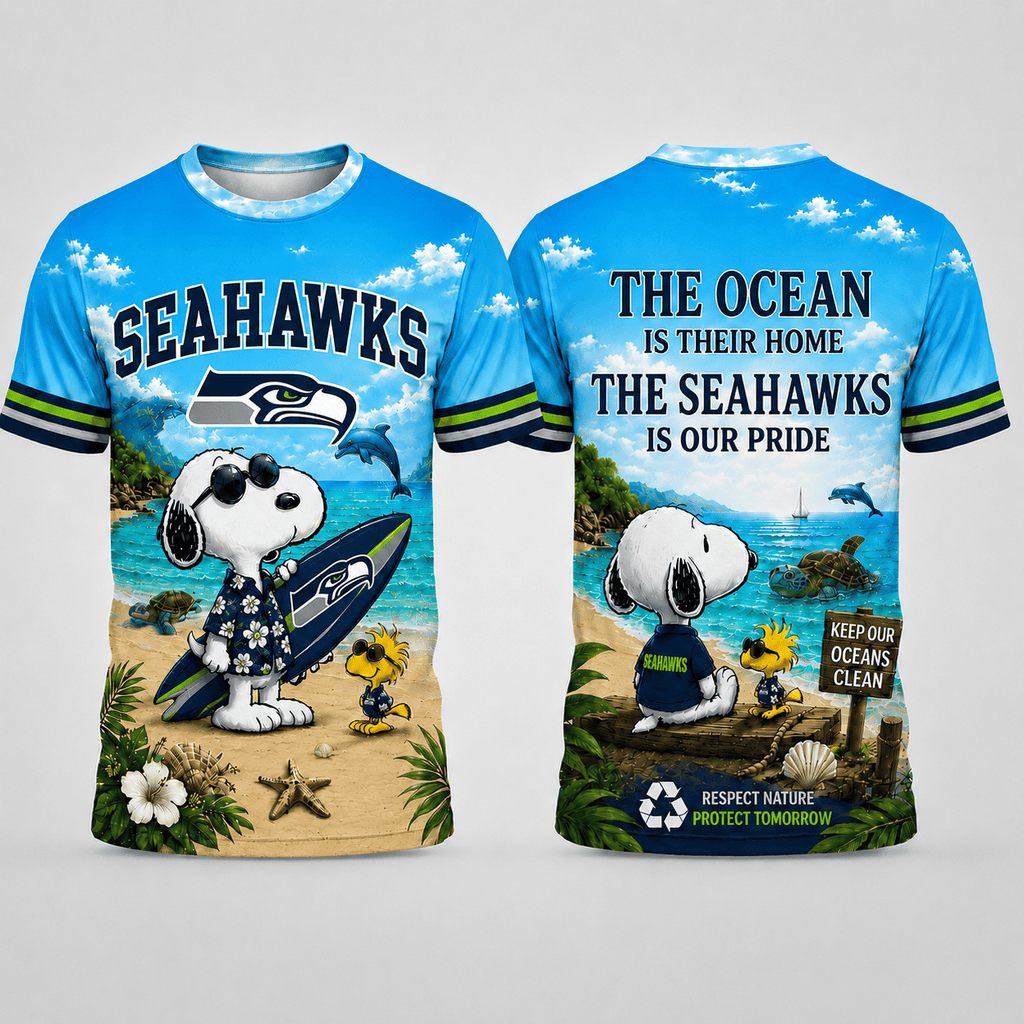 S.seahawks | Premium  Respect Nature Theme Summer Beach Shirt For Supporters Loving Sea Nf1