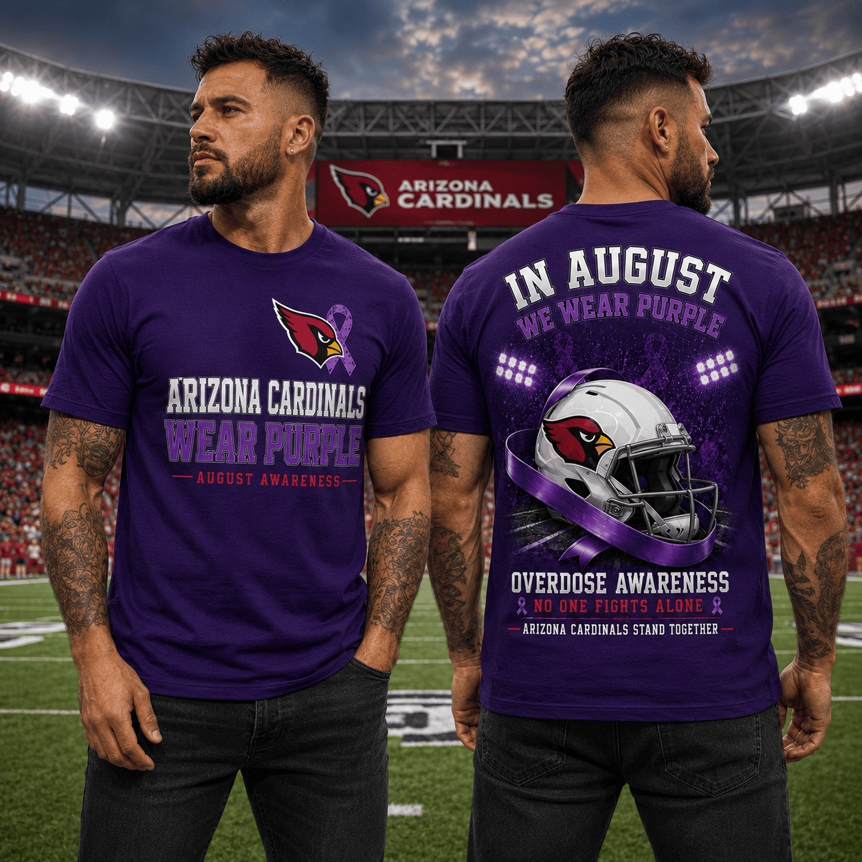 A.cardinals | In August We Wear Purple Overdose Awareness T Shirt Nf1