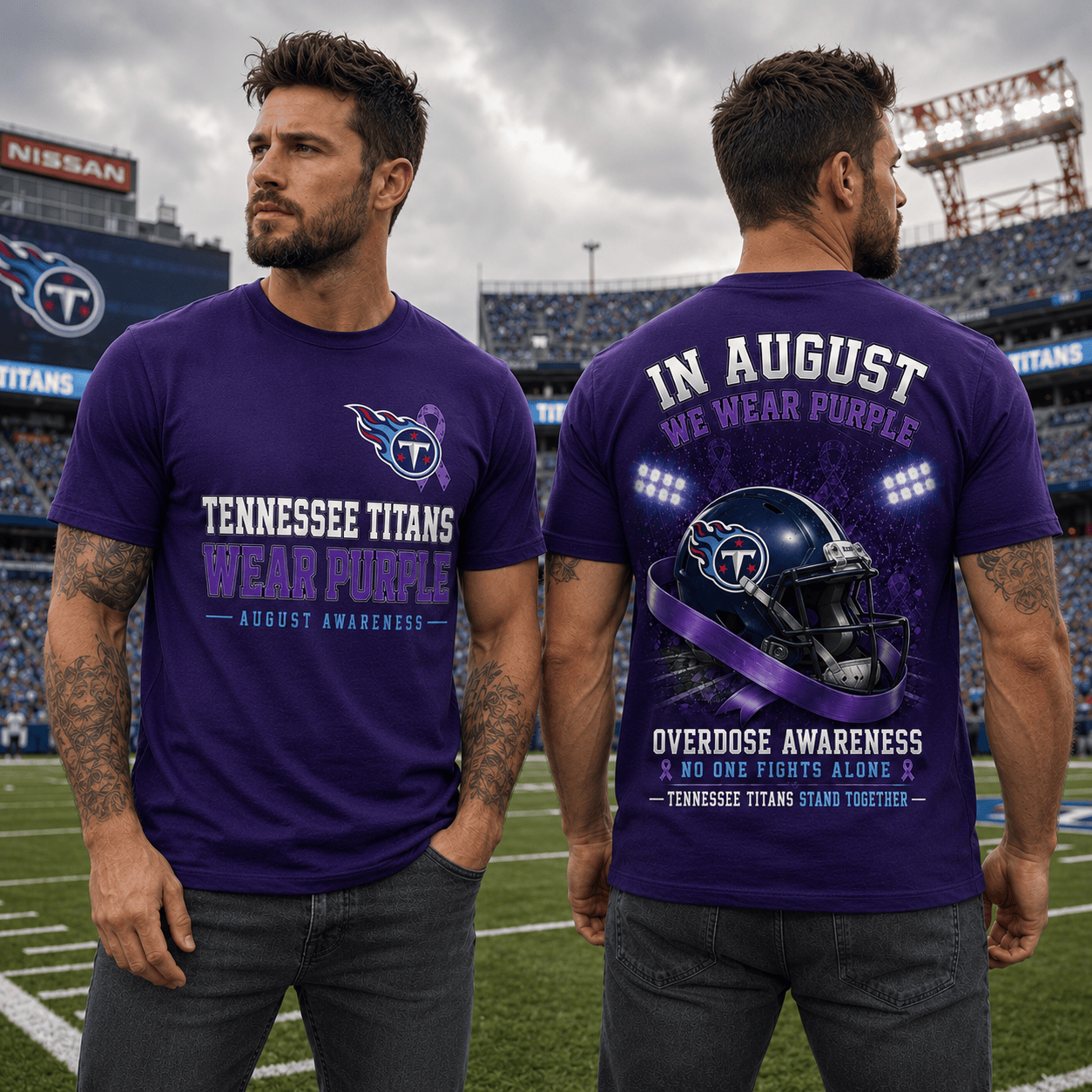 T.titans | In August We Wear Purple Overdose Awareness T Shirt Nf1