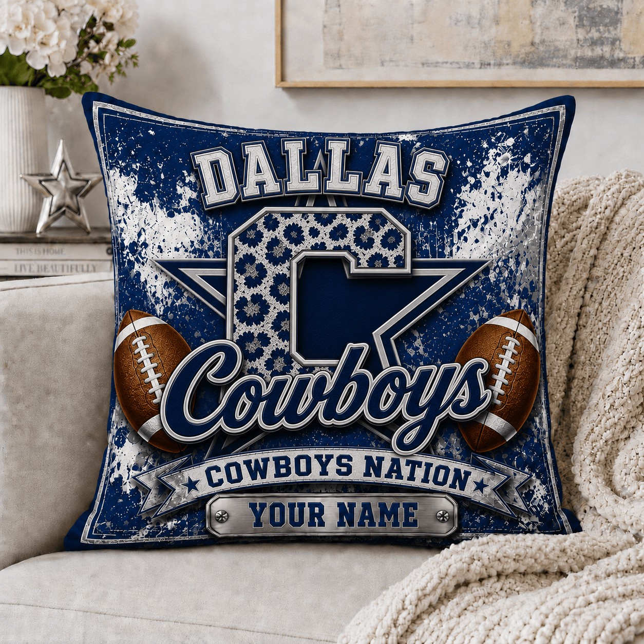 D.cowboys | Custom Any Name Pillow Case Gifts For Fan - Limited Edition Nf1
