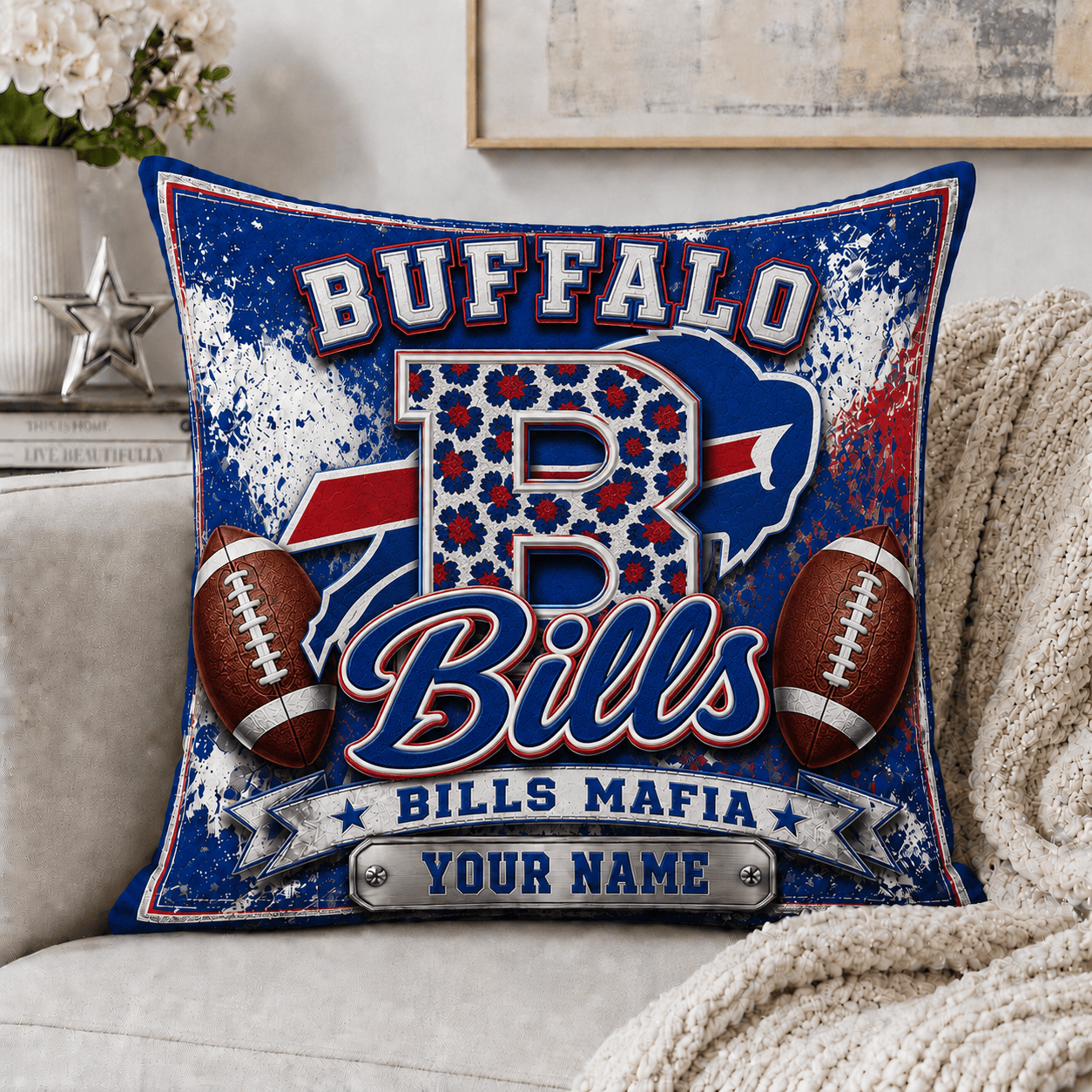 B.bills | Custom Any Name Pillow Case Gifts For Fan - Limited Edition Nf1