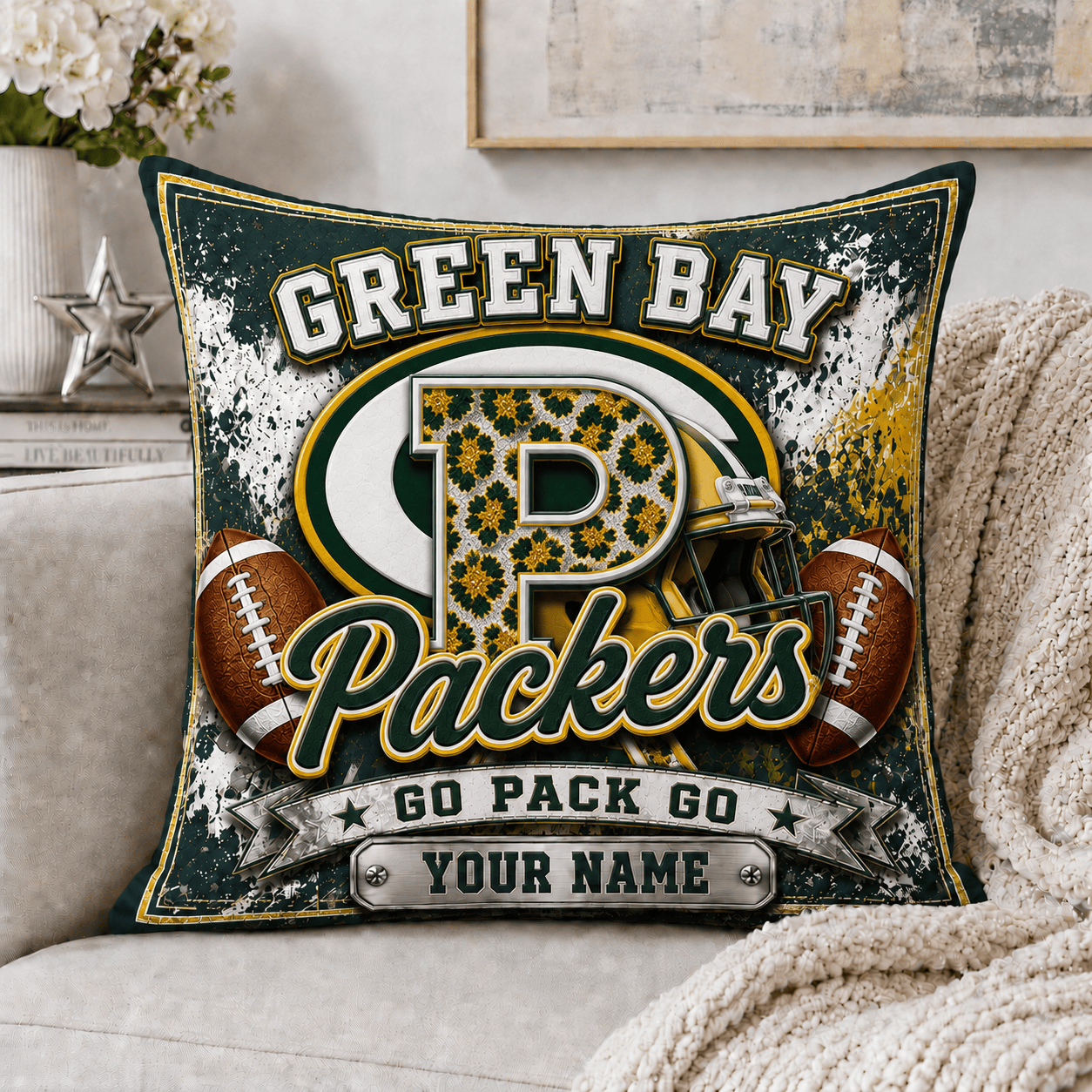 Gb.packers | Custom Any Name Pillow Case Gifts For Fan - Limited Edition Nf1