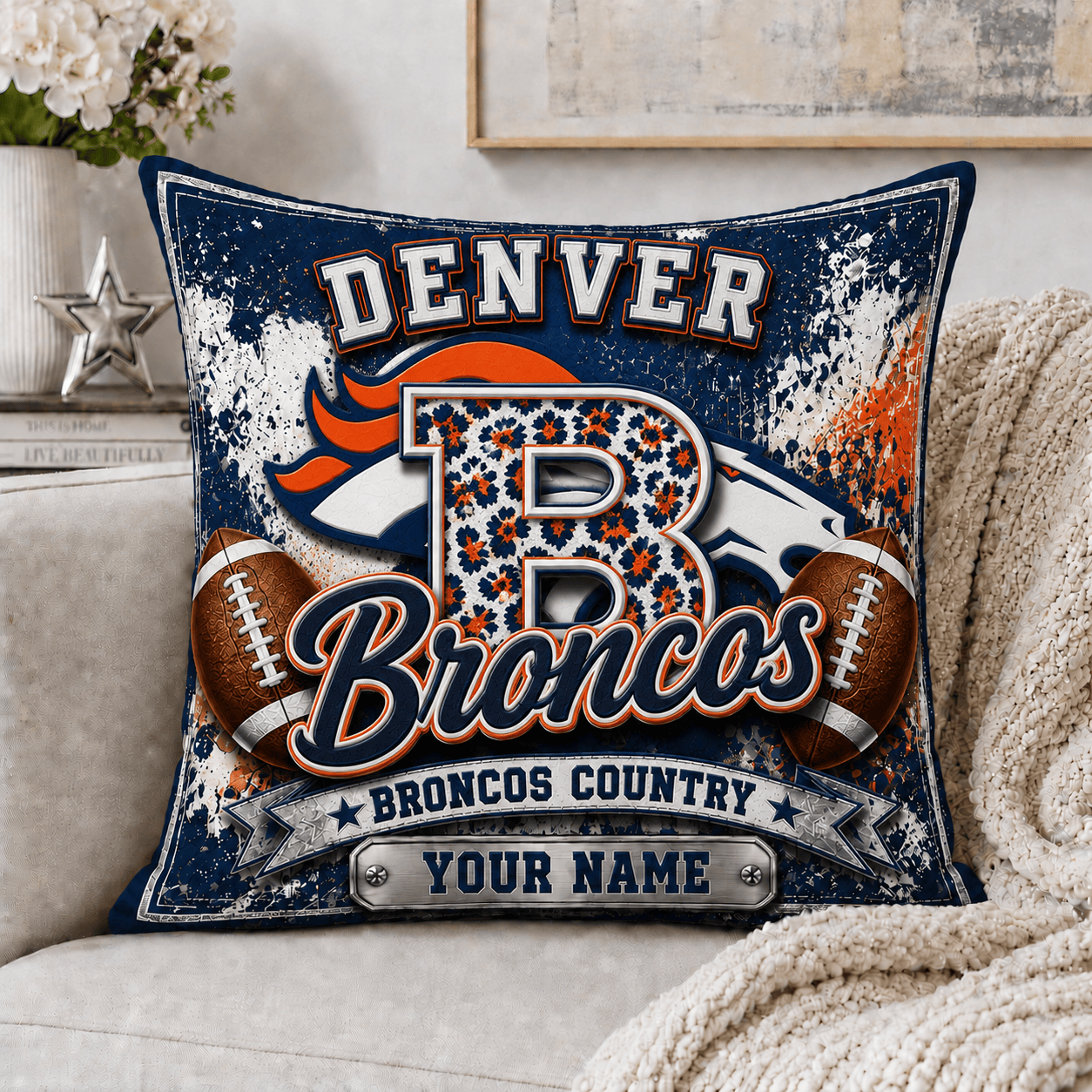 D.broncos | Custom Any Name Pillow Case Gifts For Fan - Limited Edition Nf1