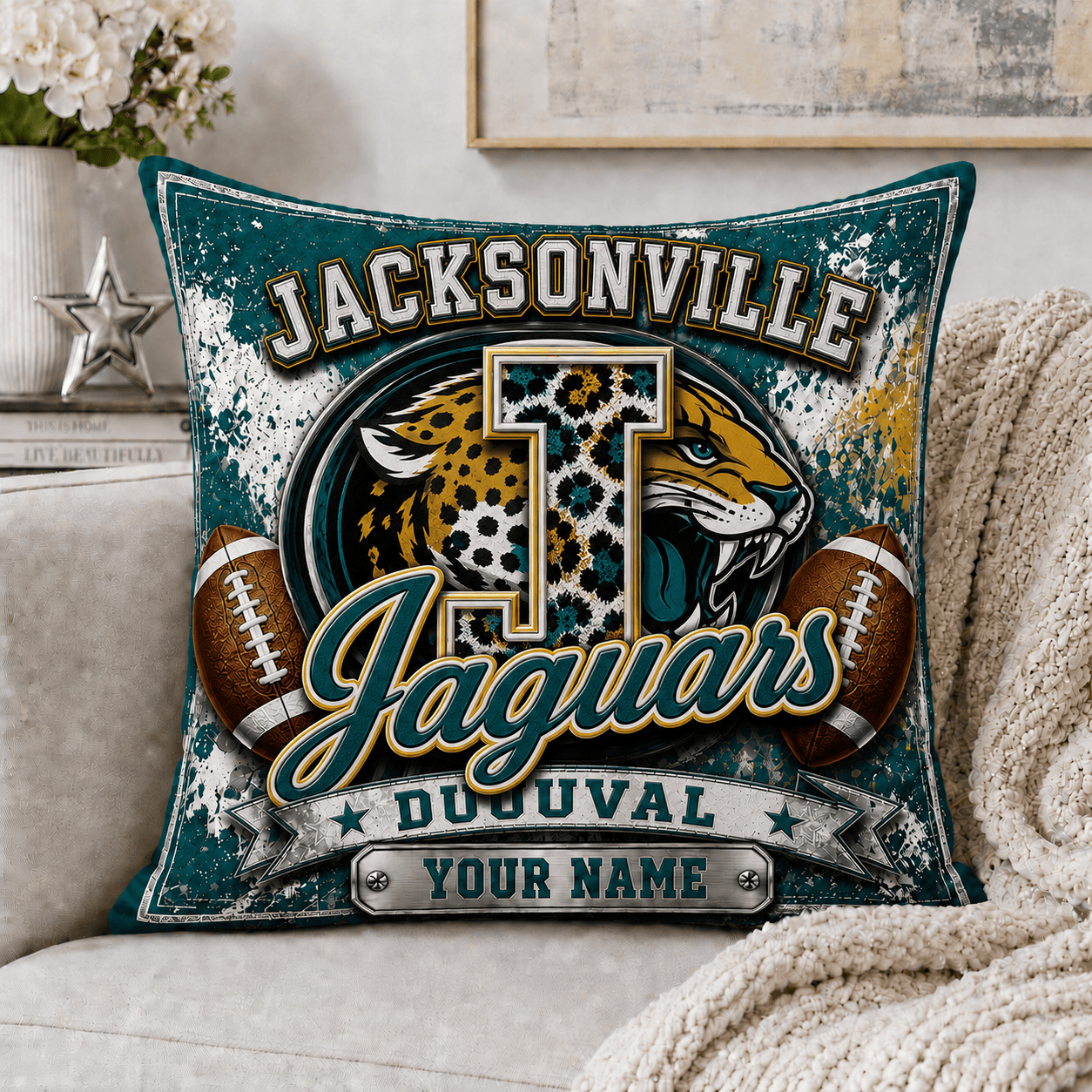 J.jaguars | Custom Any Name Pillow Case Gifts For Fan - Limited Edition Nf1