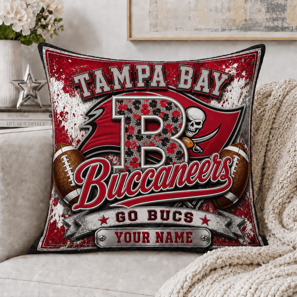Tb.buccaneers | Custom Any Name Pillow Case Gifts For Fan - Limited Edition Nf1