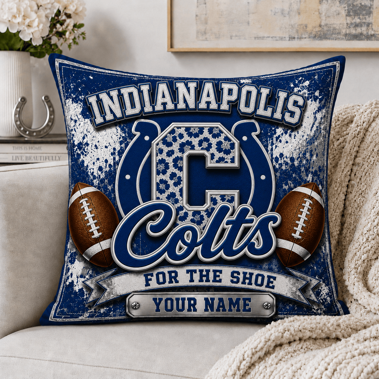 I.colts | Custom Any Name Pillow Case Gifts For Fan - Limited Edition Nf1
