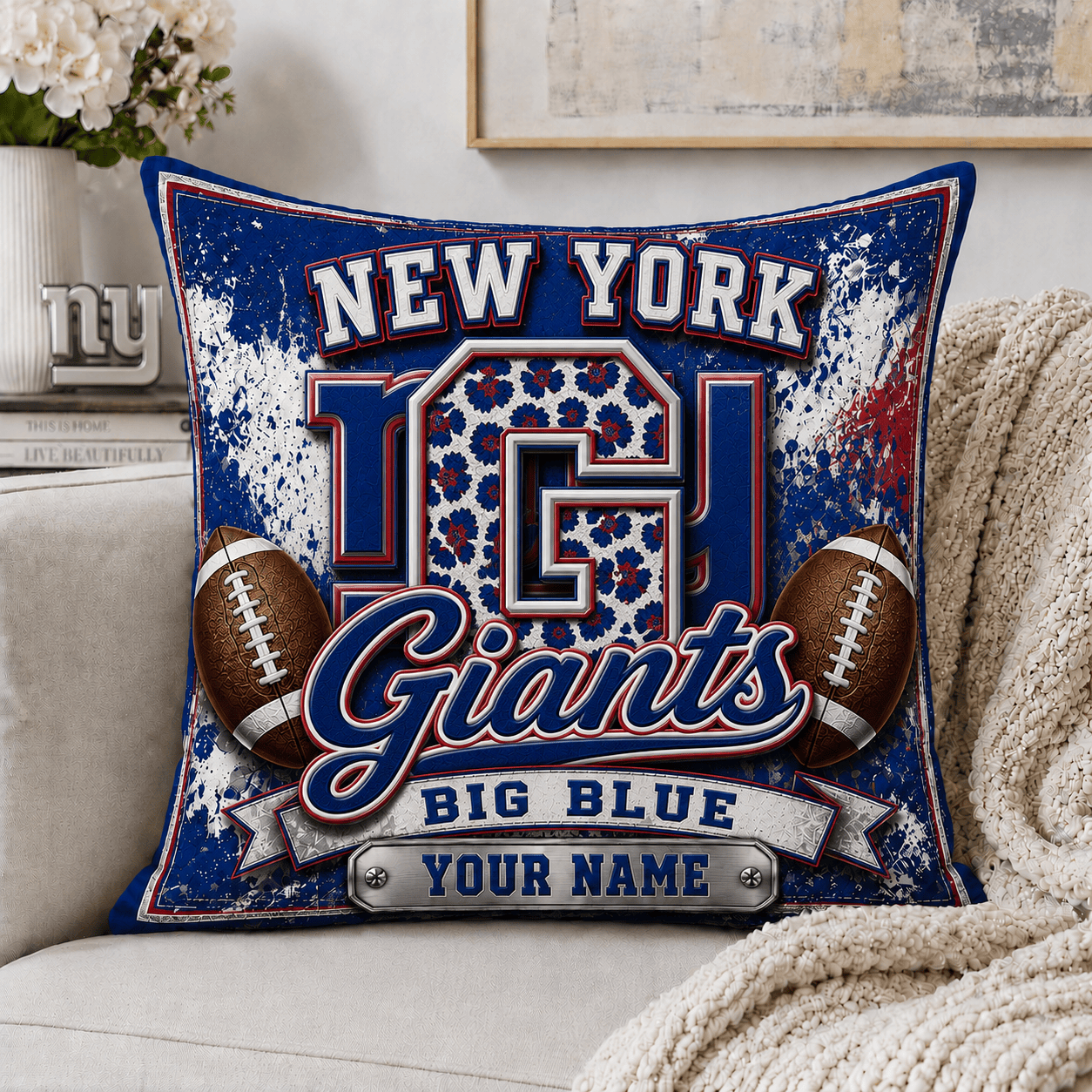 Ny.giants | Custom Any Name Pillow Case Gifts For Fan - Limited Edition Nf1