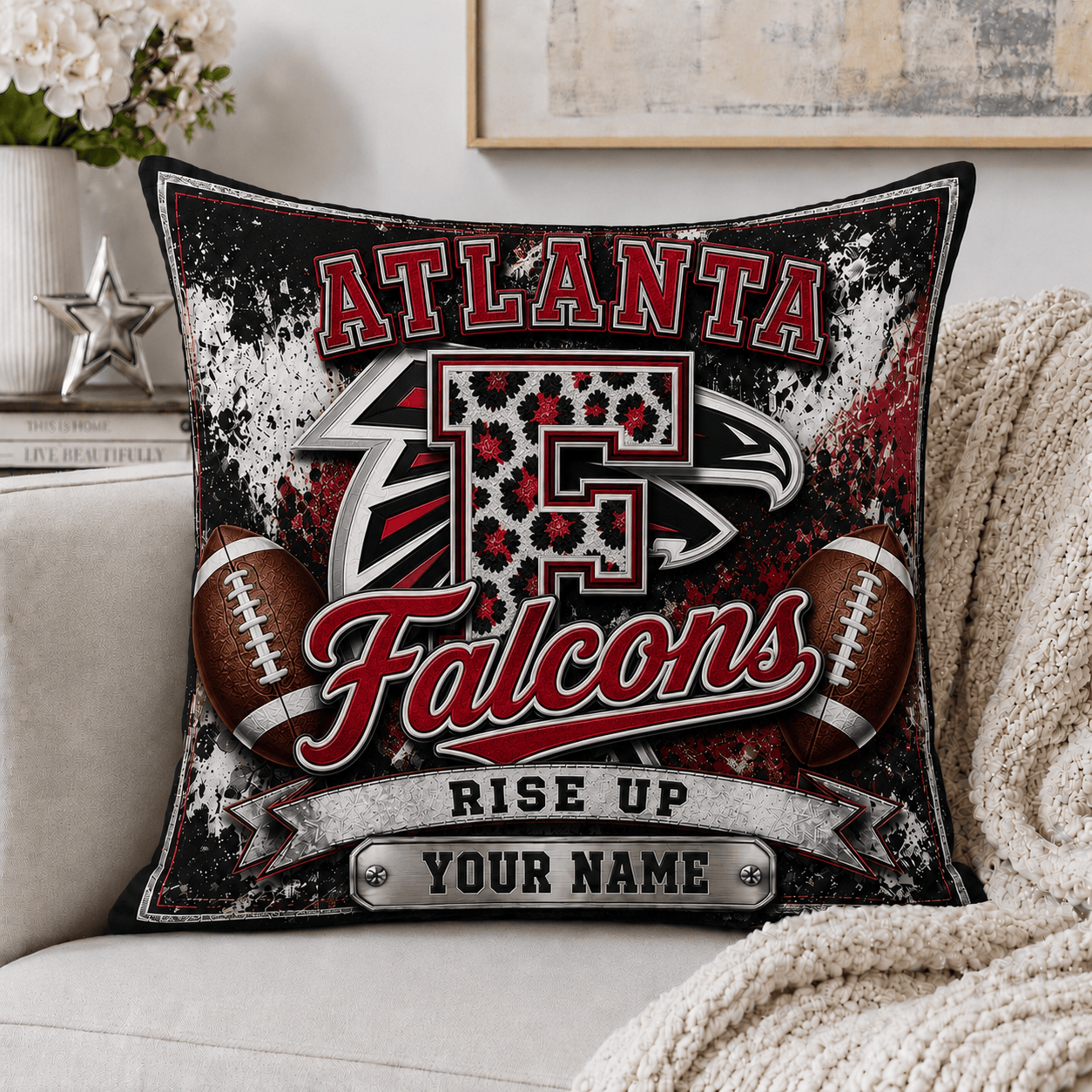 A.falcons | Custom Any Name Pillow Case Gifts For Fan - Limited Edition Nf1