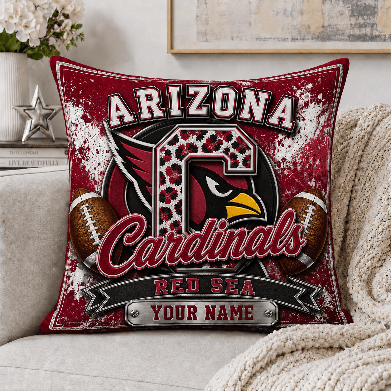 A.cardinals | Custom Any Name Pillow Case Gifts For Fan - Limited Edition Nf1