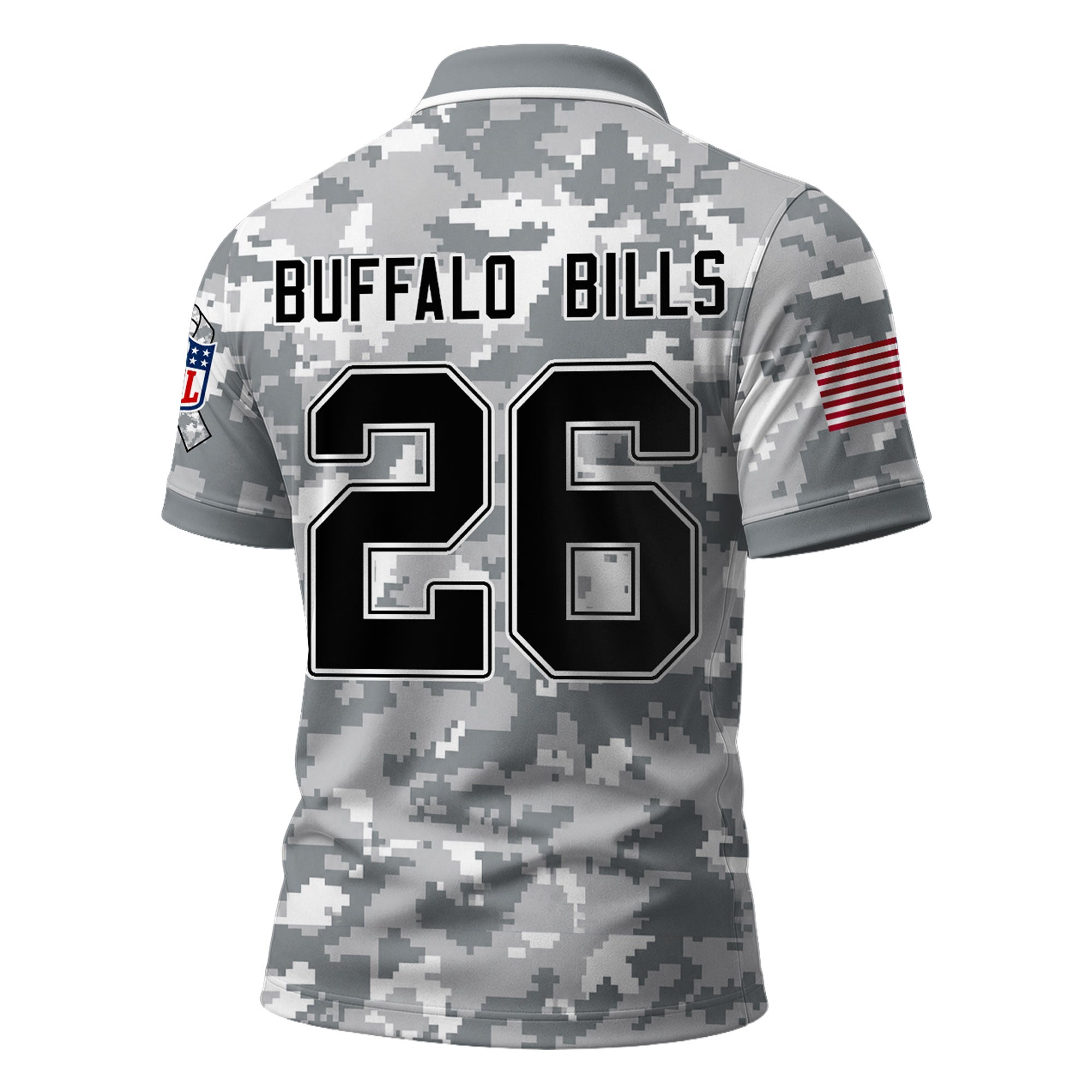 B.bills | Premium  Salute To Service Camo Polo Shirt Nf1