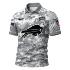 B.bills | Premium  Salute To Service Camo Polo Shirt Nf1