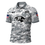 B.ravens | Premium  Salute To Service Camo Polo Shirt Nf1