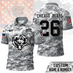 C.bears | Premium  Salute To Service Camo Polo Shirt Nf1