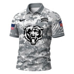 C.bears | Premium  Salute To Service Camo Polo Shirt Nf1