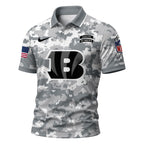 C.bengals | Premium  Salute To Service Camo Polo Shirt Nf1