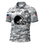 C.browns | Premium  Salute To Service Camo Polo Shirt Nf1