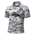 D.broncos | Premium  Salute To Service Camo Polo Shirt Nf1