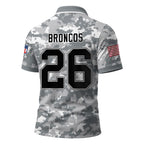 D.broncos | Premium  Salute To Service Camo Polo Shirt Nf1