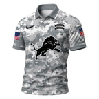 D.lions | Premium  Salute To Service Camo Polo Shirt Nf1