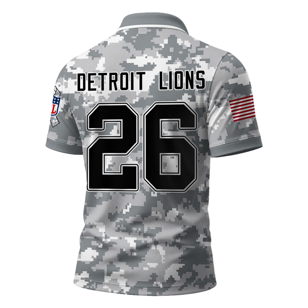 D.lions | Premium  Salute To Service Camo Polo Shirt Nf1