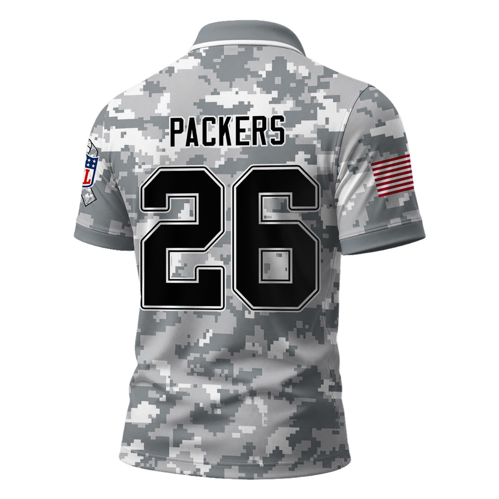 Gb.packers | Premium  Salute To Service Camo Polo Shirt Nf1