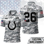 I.colts | Premium  Salute To Service Camo Polo Shirt Nf1