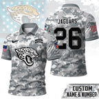 J.jaguars | Premium  Salute To Service Camo Polo Shirt Nf1