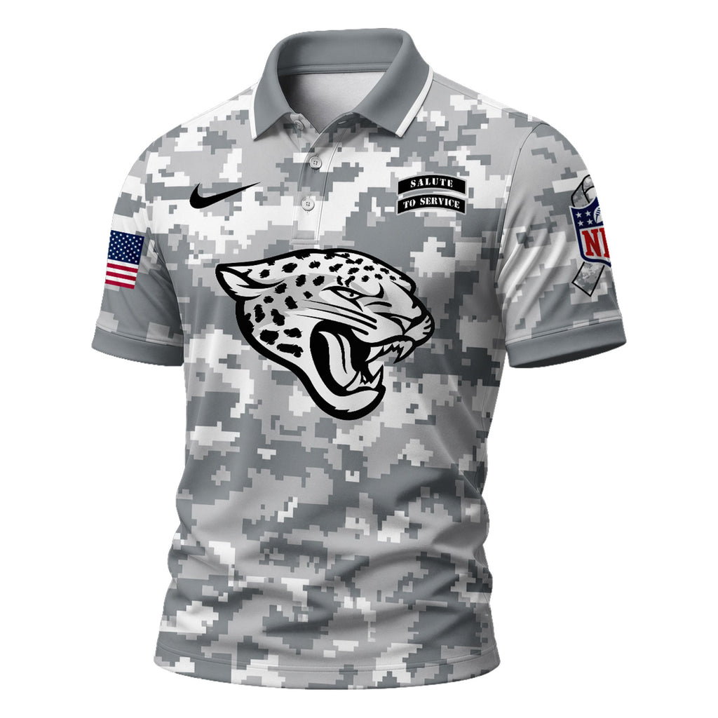 J.jaguars | Premium  Salute To Service Camo Polo Shirt Nf1