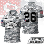 Kc.chiefs | Premium  Salute To Service Camo Polo Shirt Nf1